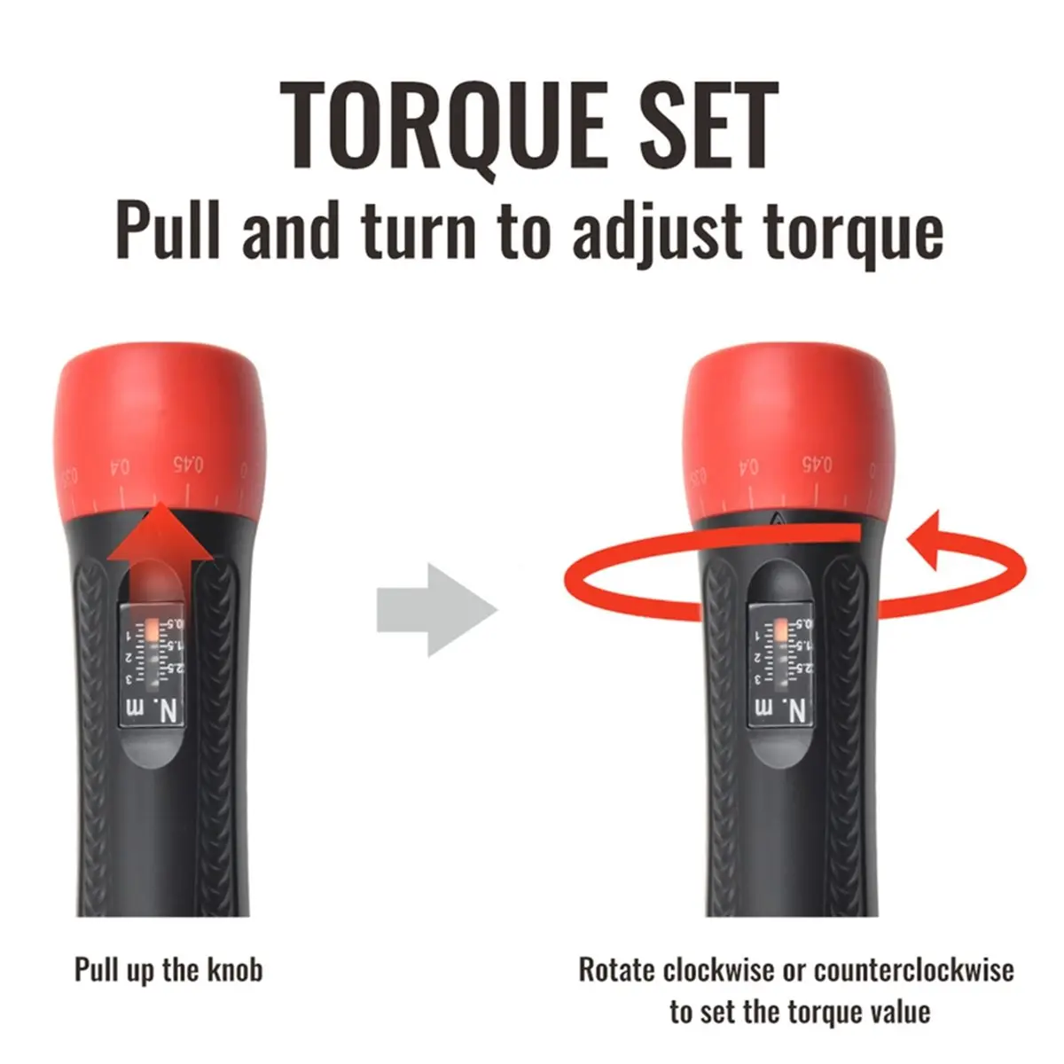 Professional Adjustable Preset Torque Driver 1/4'' Torque Wrench with 10 Bits for Bicycle Repair 0.5-3Nm