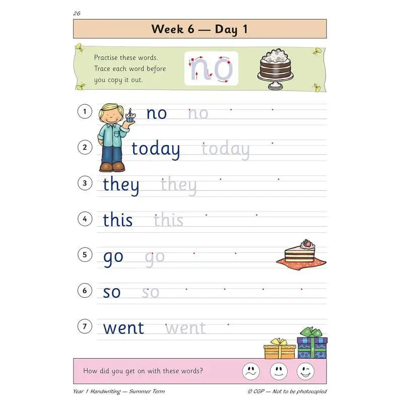 New KS1 Handwriting Daily Practice Book Year 1  Summer Term CGP Books Coordination Group Publications 9781789085440 Book