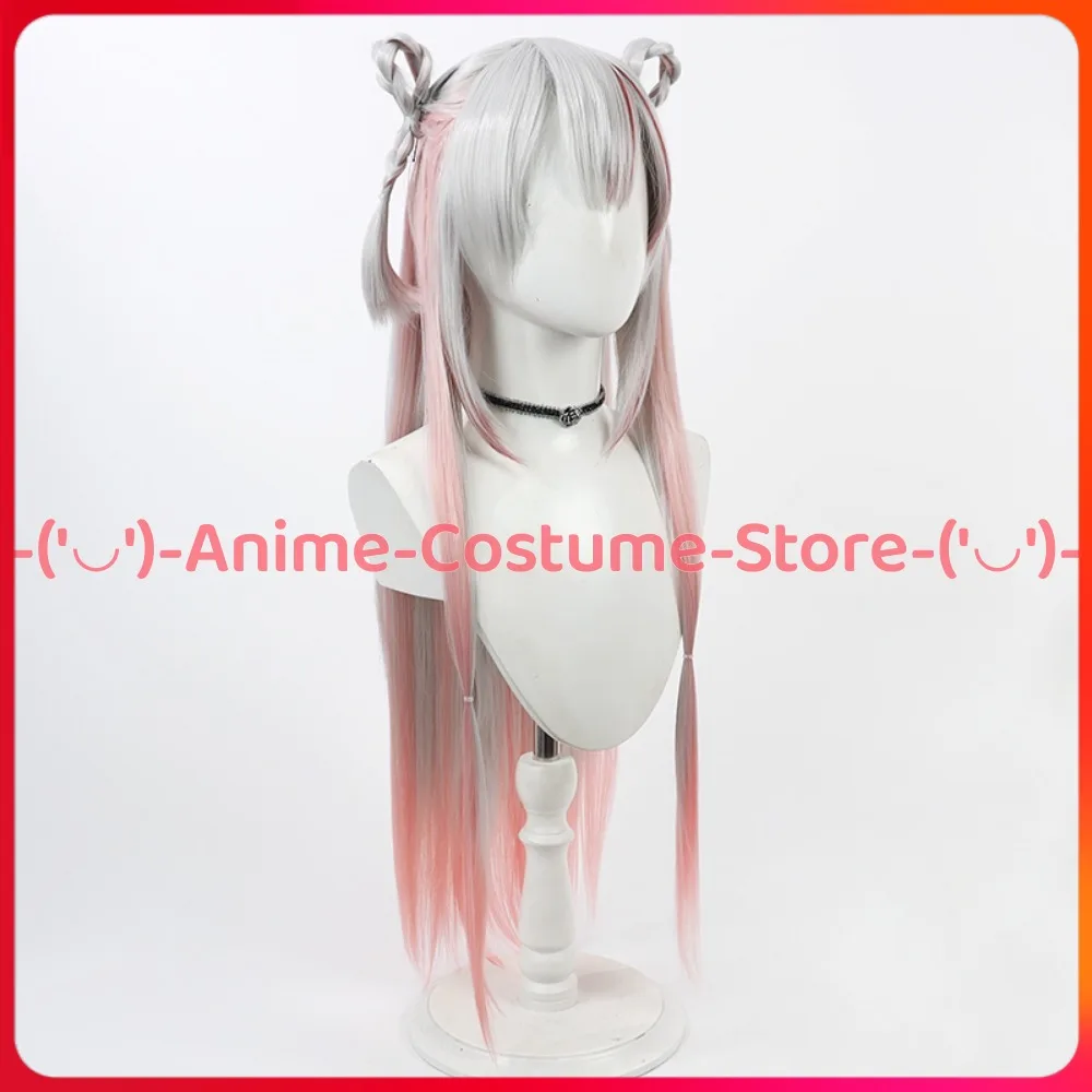 Hololive VTuber Накири Аяме Косплей Парик Мико Стрин Дева Аниме Персонаж Хэллоуин Карнавальный Костюм Партии Парики Синтетические Волосы