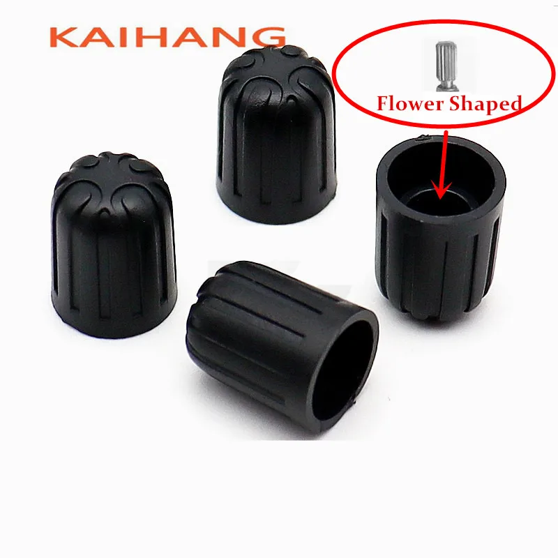 10PCS 12×15mm Plastic Potentiometer Knob Cap Flower Type Inner 6mm Knob for Amplifier Volume Encoder