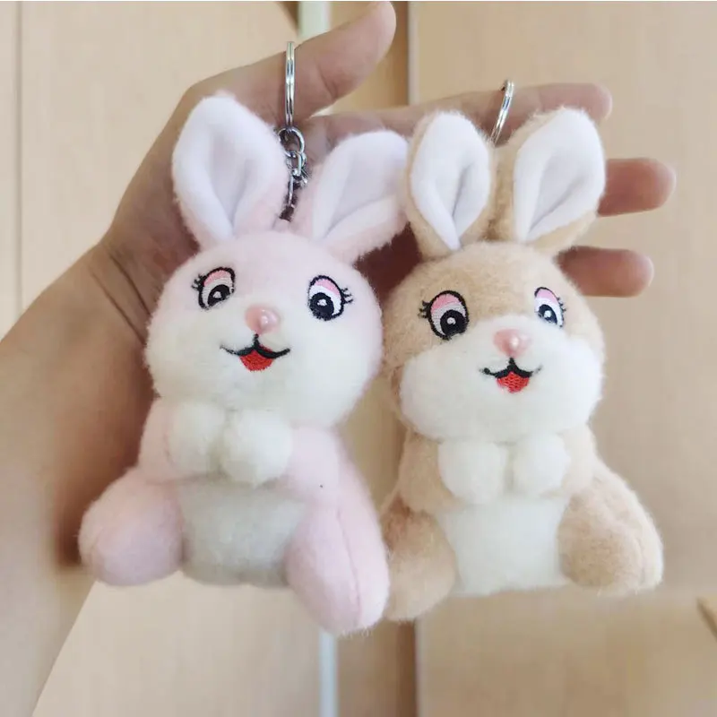 new so sweet rabbit lovely  Creative   fashione pretty lucky bunny Pendant lifelike decorate Doll Keychain couple gift