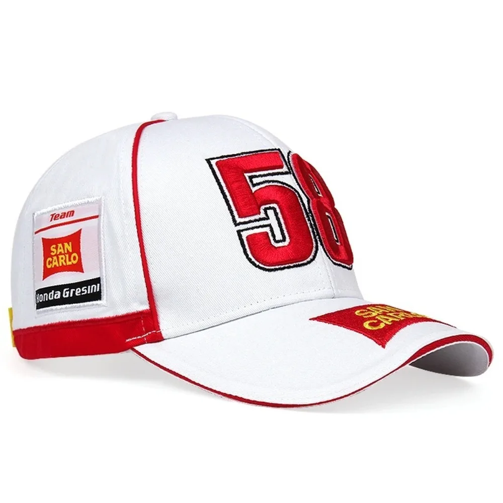 Chapéu de Sol Cotton Racing, Moda 58, Marco Simoncelli, Moto Racer, Snapback