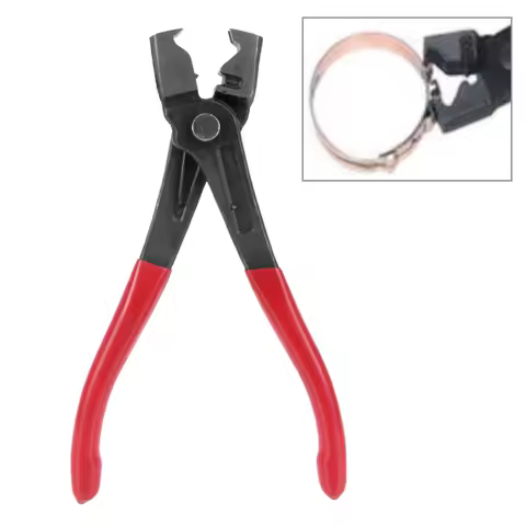 Car Hose Oil Hose Crimping Plier Water Pipe Clamp Vise Car Repair Hand Tool R Type Collar Hose Clip Clamp Pliers