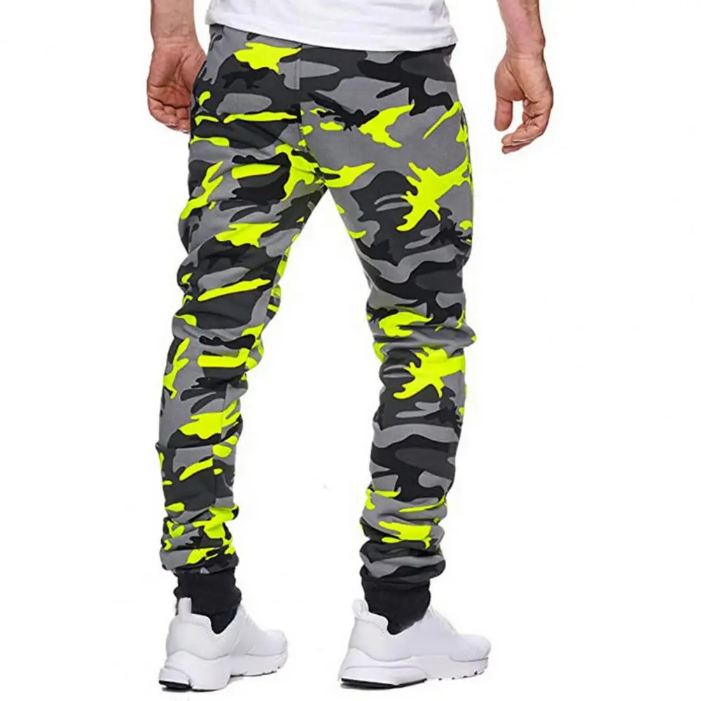 

Ergonomic Design Trousers Men's Camouflage Print Jogging Pants with Elastic Drawstring Waist for Autumn Winter Sports Casual