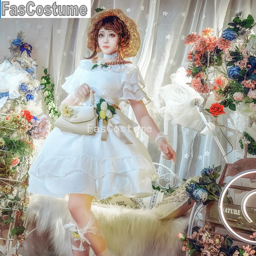 

FasCostume Game Identity VGardener Эмма Вудс Очечта для ветра Платье Лолиты Косплей Костюм Прекрасная униформа Вечерние костюмы для ролевых игр