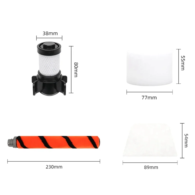 ABUS-For Shark X30 X40 F60F80 IF100 HV390 IF200 IC205 진공 청소기 메인 브러시 HEPA 필터 액세서리 예비 부품