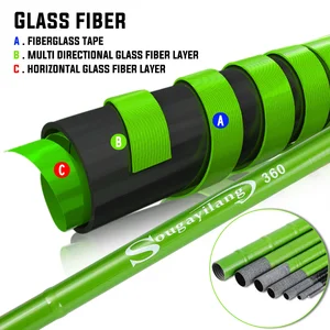 قضيب صيد الكارب Sougayilang ، ألياف الكربون ، صلب ، محمول ، خفيف للغاية ، عمود تلسكوبي ، أقصى سحب ، 5 كجم ، أدوات صيد ، 2.7 م ، 3.6 م ، 4.5 م ، 5.4 م أفضل 10 زوارق ألياف مبيعا - No8