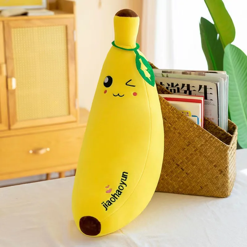 35-50cm Fun Creative Cartoon Banana Plush Soft Pillow Sofa Cushion Baby Cute Plush Doll Children Fruit Toys Children Gift WJ110