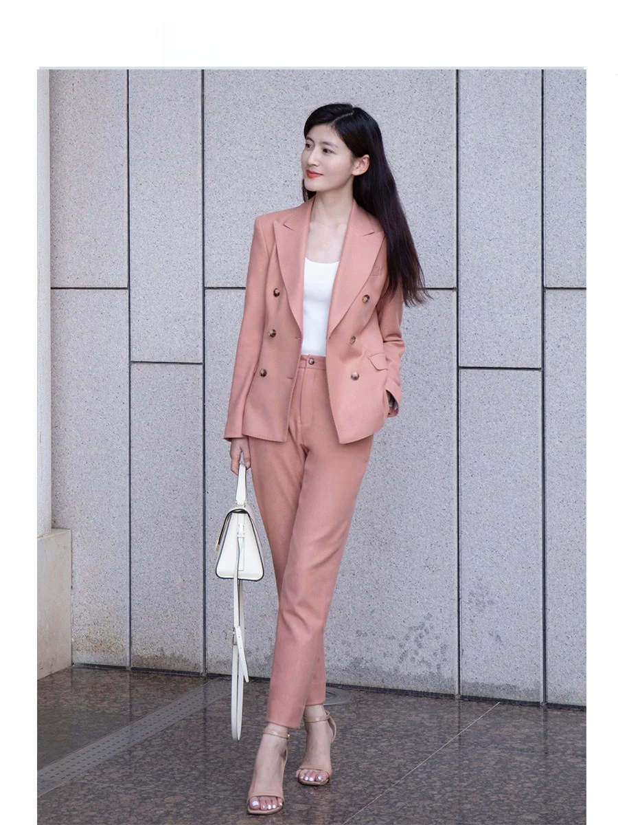 

Комплект для офиса Olivia Wang: Элегантный костюм из бархата с эффектом киновари, премиум-класса, удобный для работы, с длинными рукавами