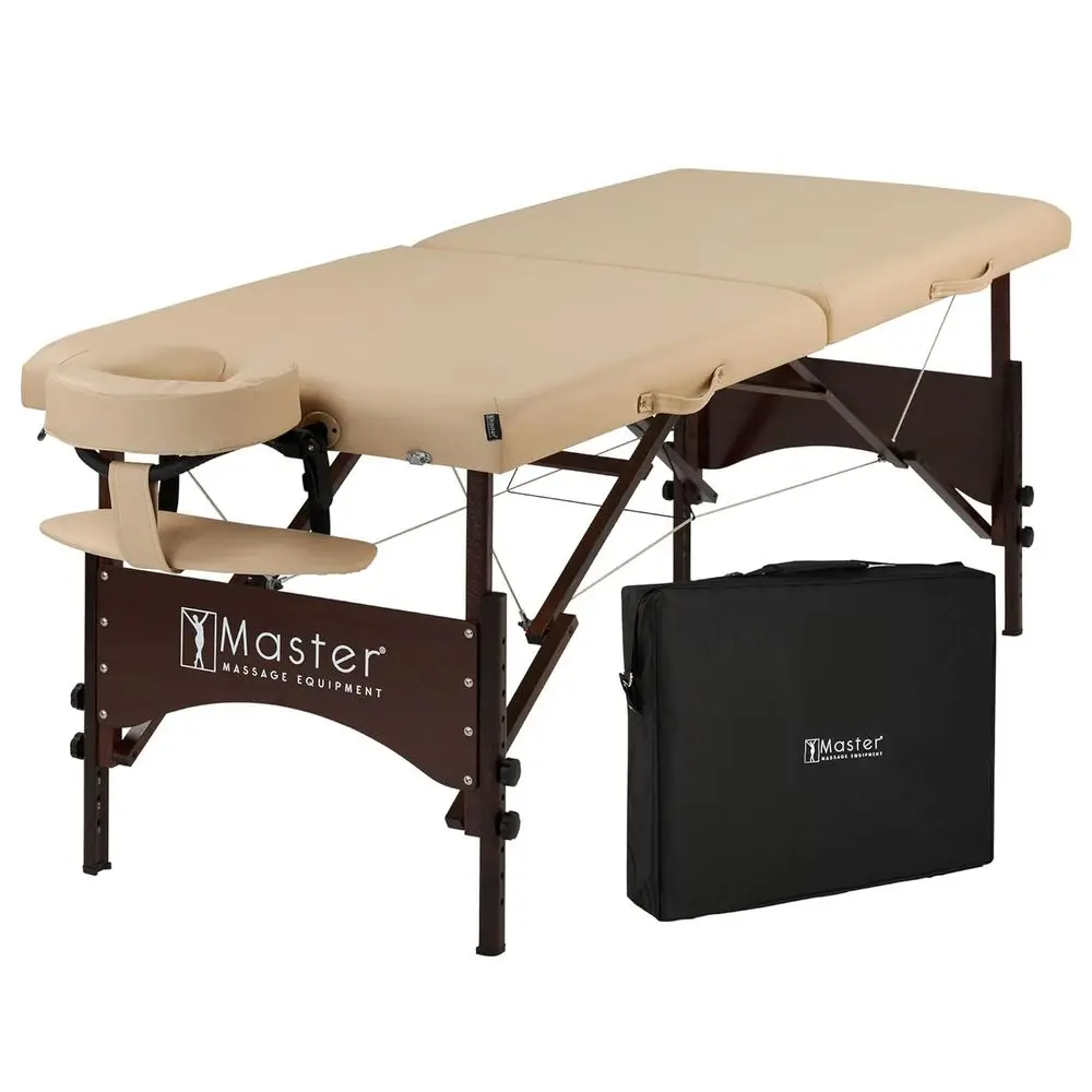 

28" Argo Portable Massage Table in Cream with Walnut Legs- Spa Bed or Tabletop Exercise & Massage- Beauty Bed Tattoo Bed- Lash T