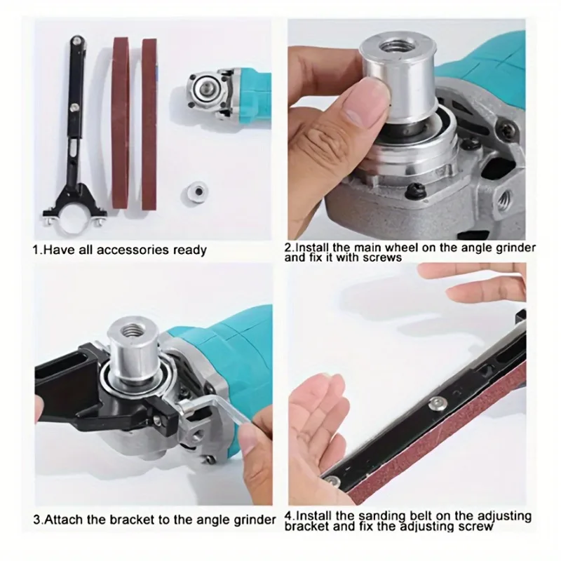 Belt Sander Adapter Converter Belt Sande Polishing Machine 100 125 for Grinder Polishing of Metal Roughing Disc Wood