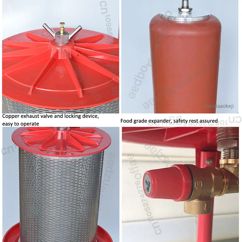 

20L Semi-automatic Presser Commercial Pressing Machine Multi-function Fruit Wine/ Juice/honey Slag Separator Hydraulic Presser