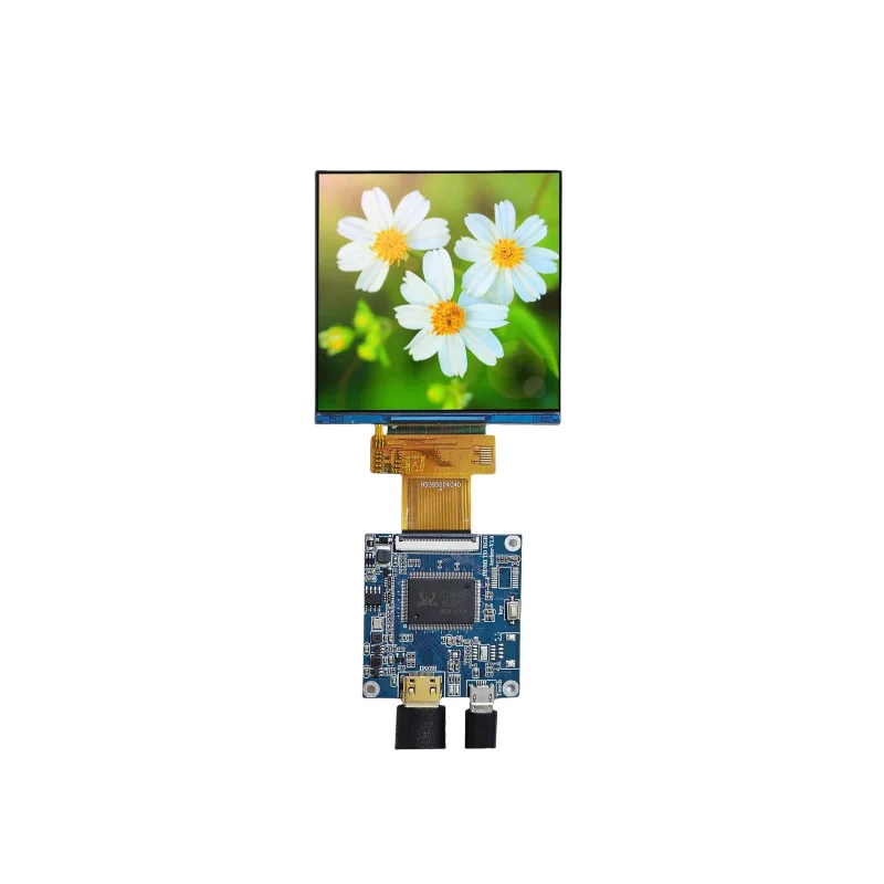 Écran flexible compact 300 nits 40 broches MIPI avec carte de contrôle, panneau LCD IPS 720x720, écran LCD carré de 3,95 pouces
