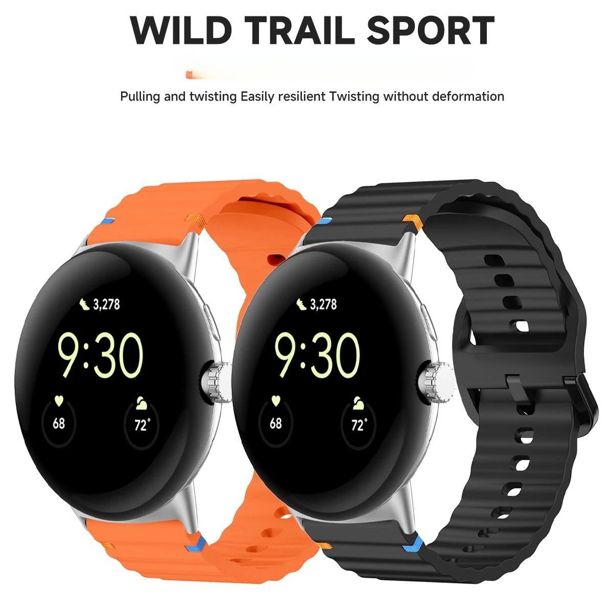 HOT! Sport Silicone Strap For Google Pixel Watch 3 45mm Soft TPU Wristband For Pixel 3 45 Breathable Bracelet Replaced Accessory