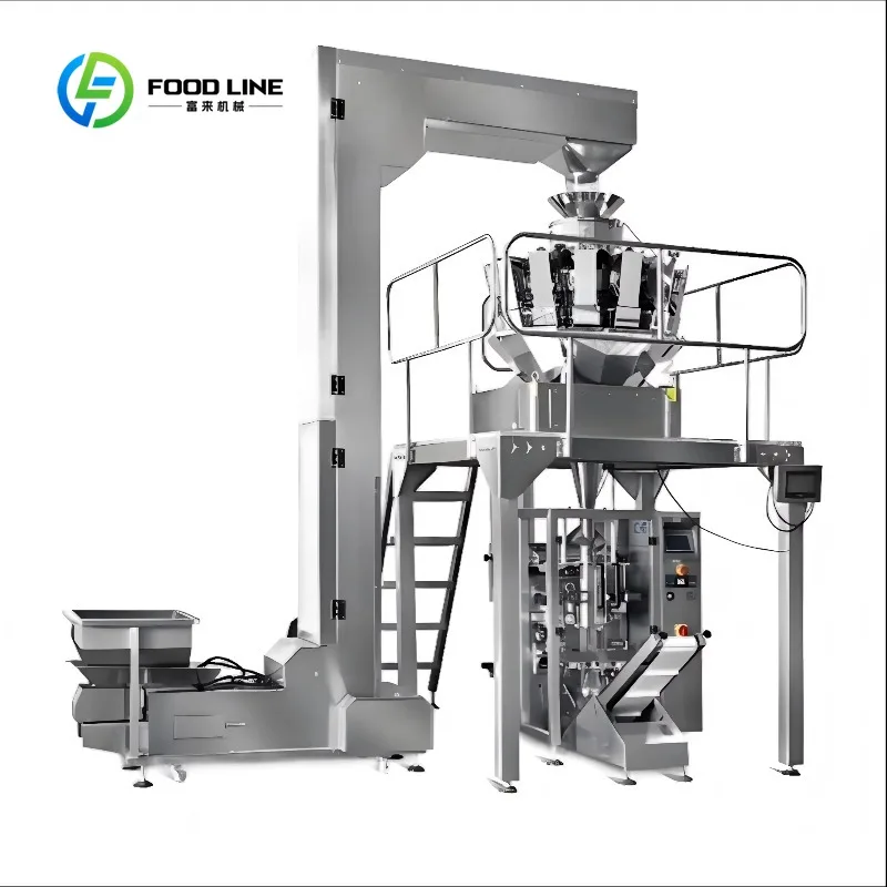 Automatic Plantain Potato Chips Packaging Line Nitrogen Filling 80‑150 Bags/m 304 Stainless Steel Food Packing Equipment