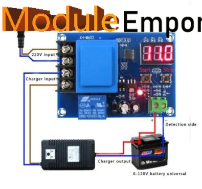 CNC Lithium Battery LED Digital Tube Charging Control Switch Module Automatic Charging Protection Board 3.7-120V