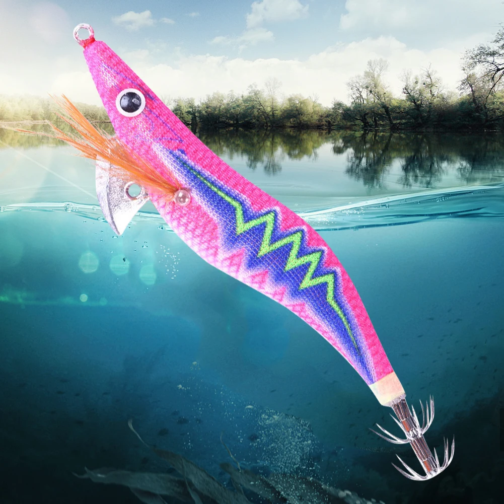 الصيد السحر الأخطبوط الحبار الصيد الطعم خطاف صيد على شكل سمكة خطاف صيد على شكل سمكة إغراء الحبار هوك الخشب الروبيان الحبار السحر للمياه العذبة المياه المالحة #2