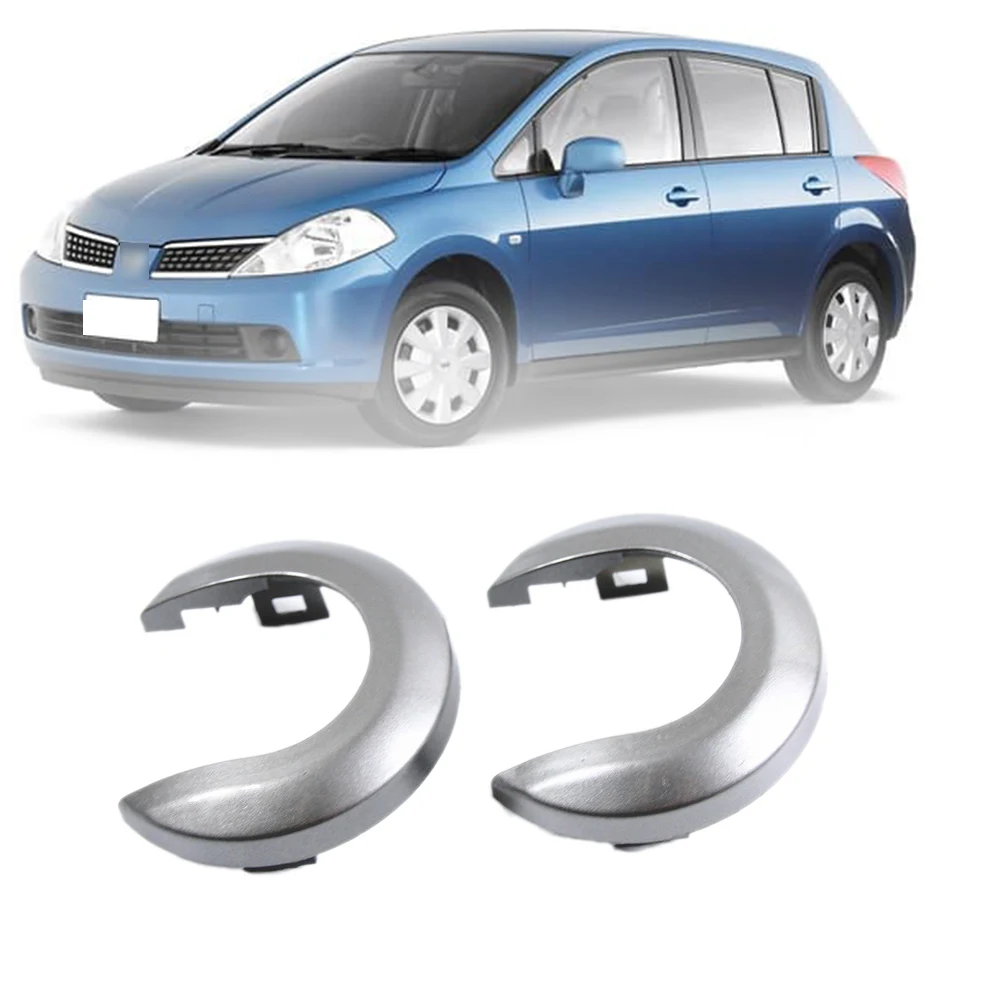 2Pcs Car Interior Door Handle Cover Handle Escutcheon for Nissan Tiida 2005-2010 1.6 LIVINA NV200 Geniss Silver Gray