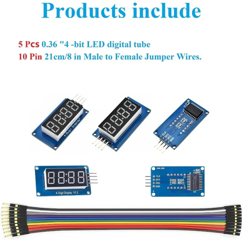 ジャンパー線付きLEDディスプレイモジュール,arduinoとraspberry pi用