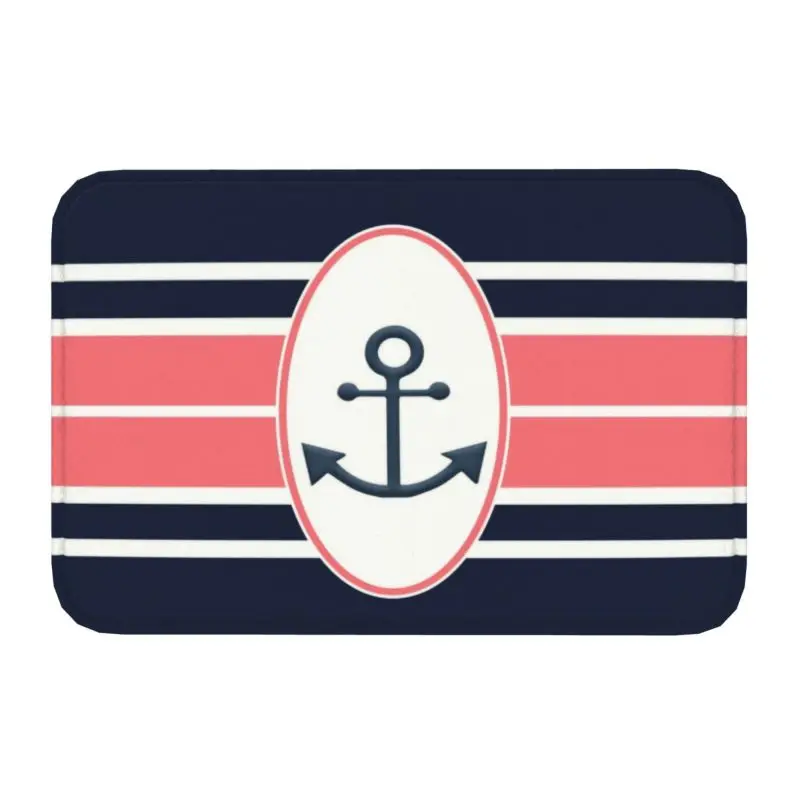 Nautical Anchor Doormat Non-Slip Entrance Bathroom Kitchen Floor Door Mat Sailing Sailor Balcony Rug Living Room Entrance Carpet