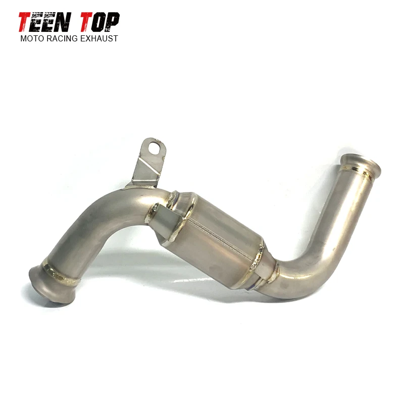 RC390 Exhaust Pipe For KTM Duke250 Duke390 Exhaust Middle Link Catalyst Pipe Duke 250 390 Central Tube TitaniumAlloy OEM 51mm - view 4