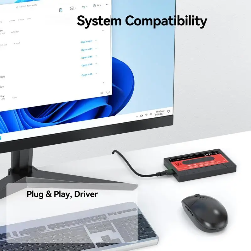 حافظة قرص صلب خارجي للحمل العام ، شكل شريط ، حاوية SSD ، 5 جيجابايت في الثانية ، قارئ USB