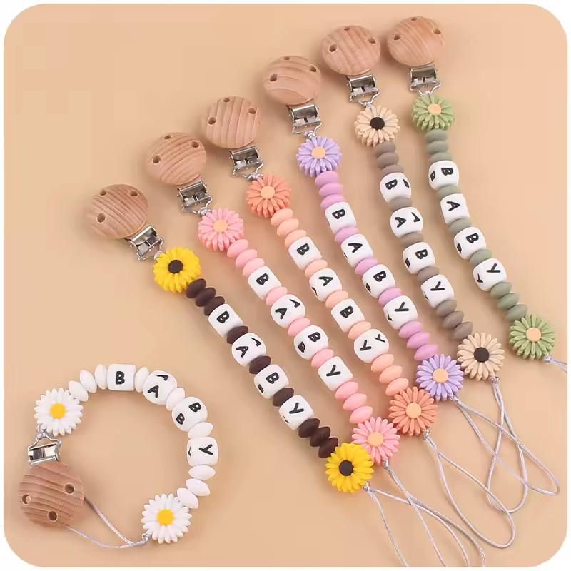New Custom Pacifier Clips Nipple Dummy Holder Chain Holder Newborn Soother Chains Infant Feeding Soother Teething Toy Chew Gifts - Image 3