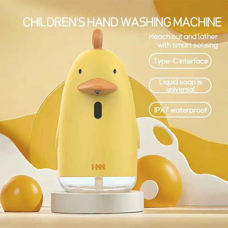 

Automatic Soap Dispenser USB Charging Cute Cartoon Style Touchless Sensor Children Washing Hand Machine Soap Foam Dispenser