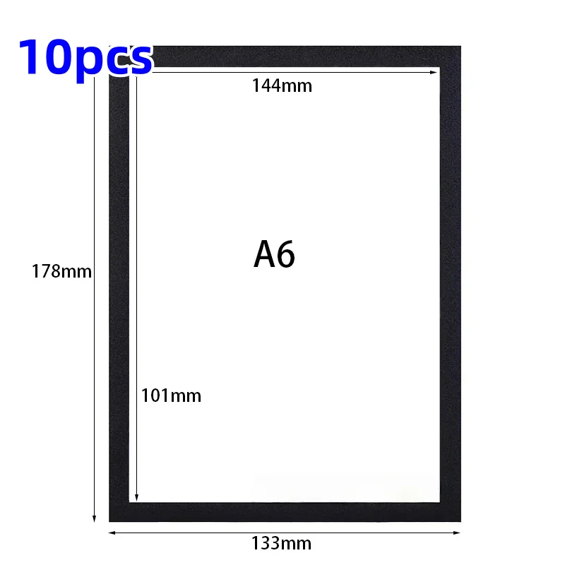 5/10/20PCS Magnetische Poster Display Frame A4/A5/A6 zelfklevende niet-ontwikkelingele Fotokunst Muursticker Herbruikbare Muur Frame
