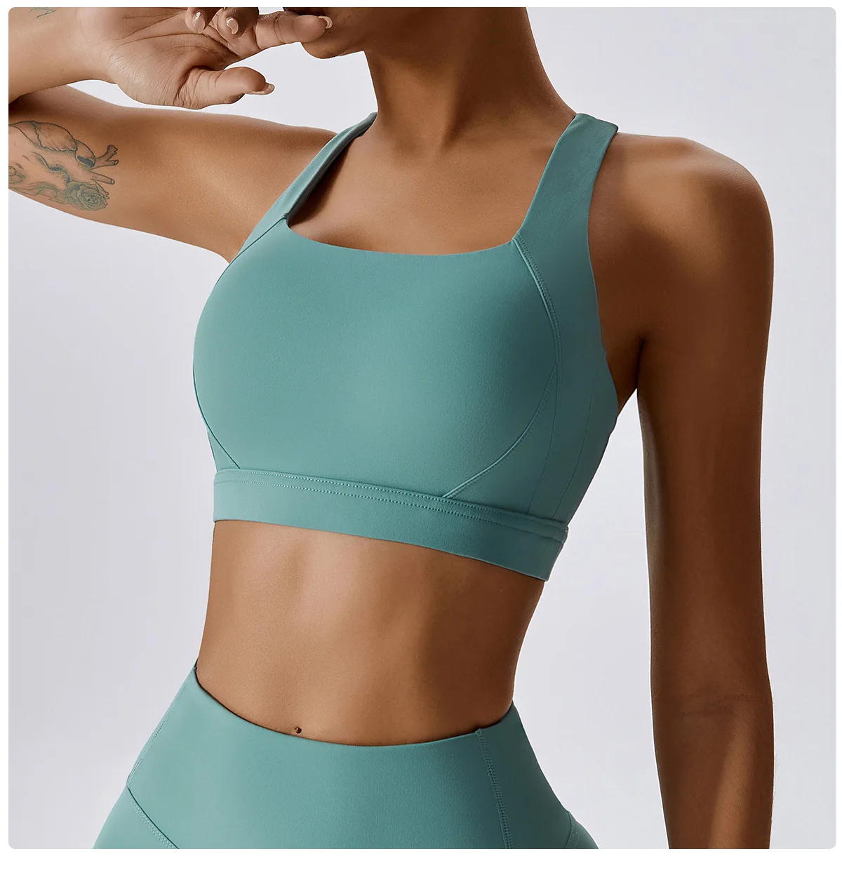 Frauen Cross Strap Sport BH Top Frauen Push-up Sport BH Yoga Gym Crop Top Büstenhalter Fitness Top Sport BH atmungsaktive BHs – Detail 14