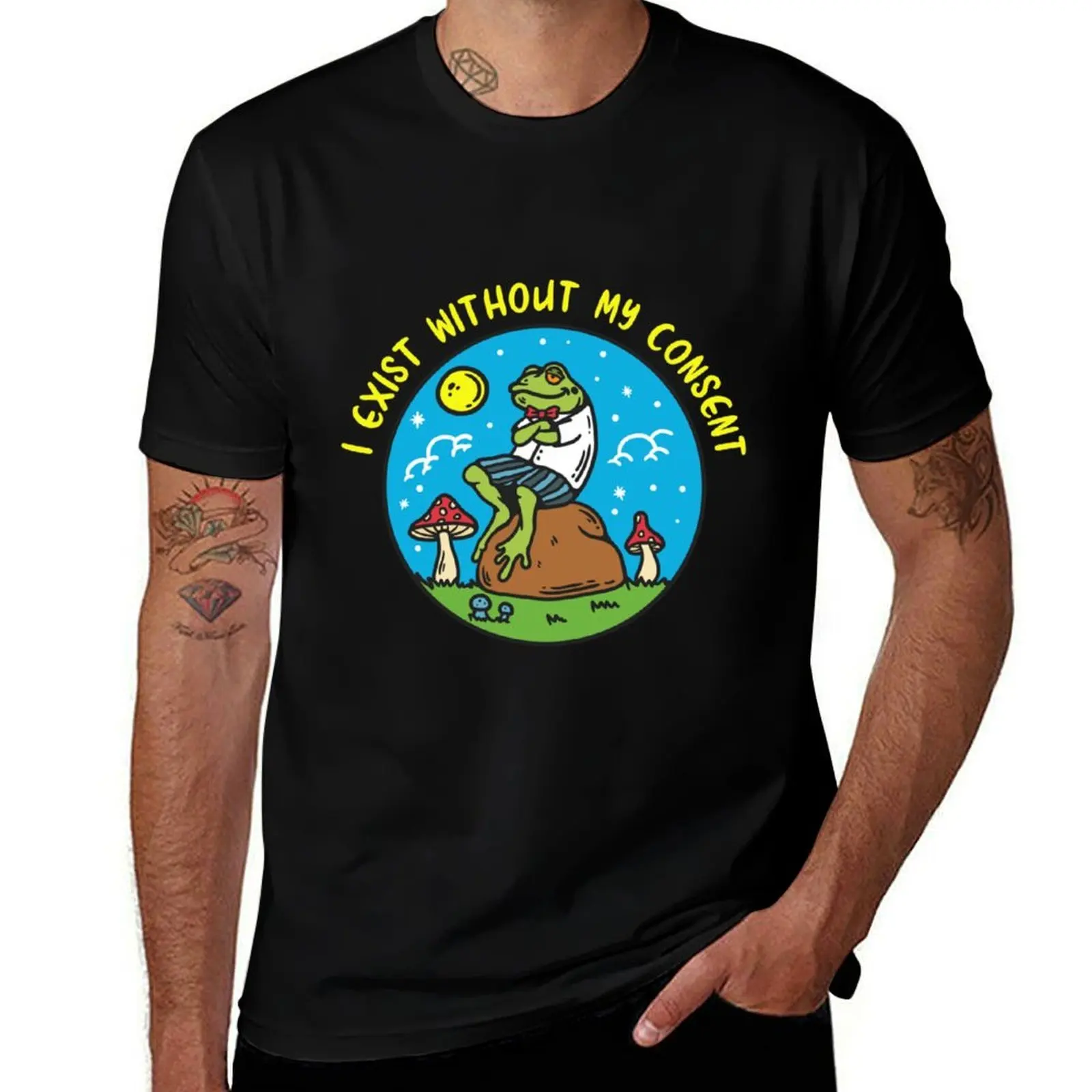 I Exist Without My Consent(14) T-Shirt Fashion Casual Short Sleeve T-Shirt