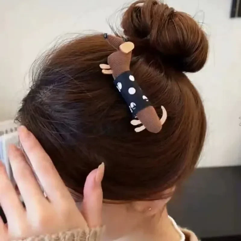 Garras para el cabello para mujeres. Dulces coletas dobles, cuerdas para el cabello de bollos de bailarina y accesorios para el cabello con horquillas