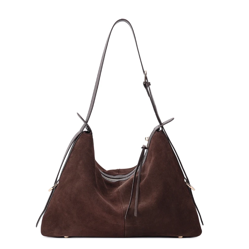 Women Genuine Suede Leather Bag Ladies Luxury Fashion Handbags Female First Layer Cowhide Leather Crossbody Totes Bags for Lady