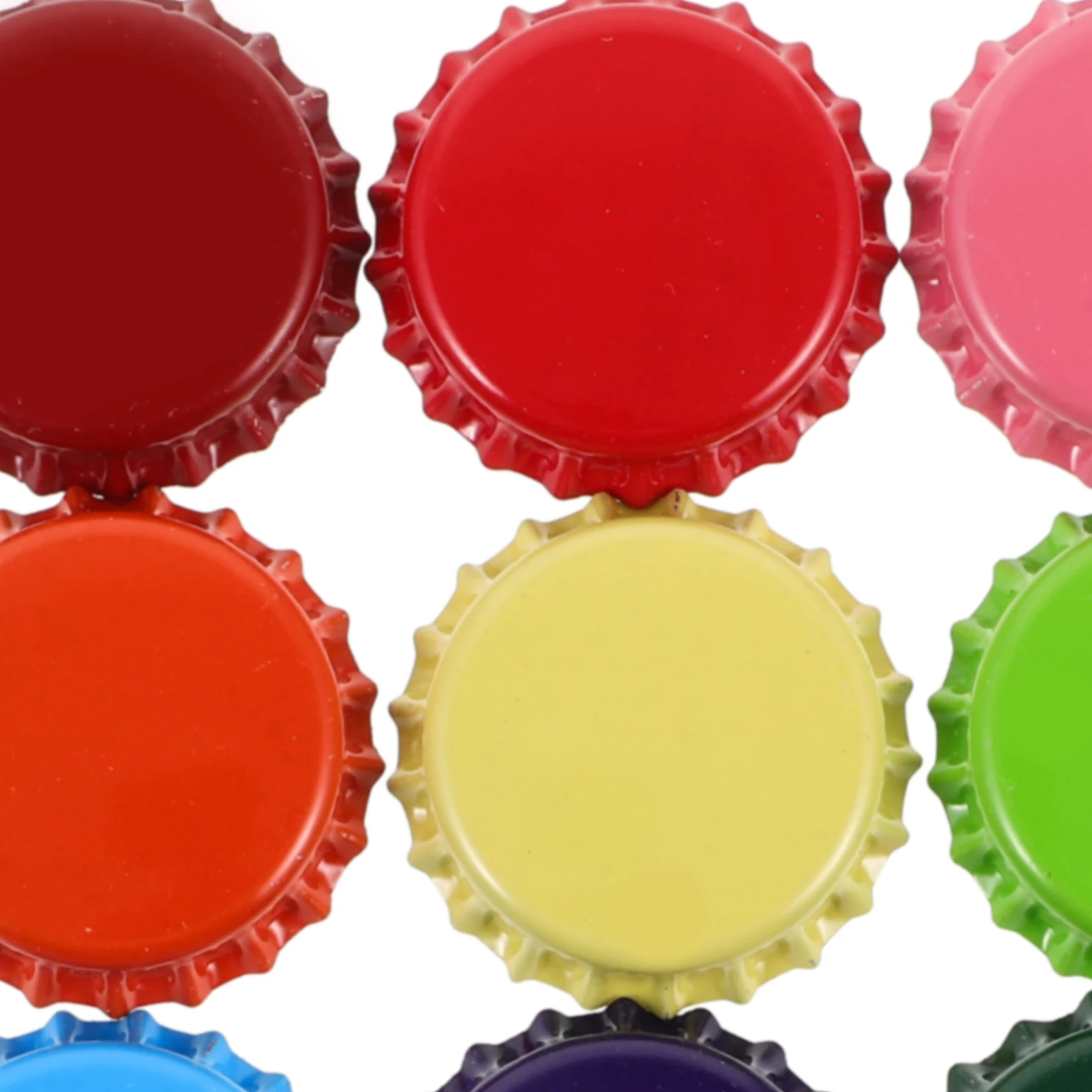 

60pcs Double Sided Colorful Beer Bottle Caps Wall Art Craft Decoration Iron Material DIY Supplies Kitchen Bar Accessories