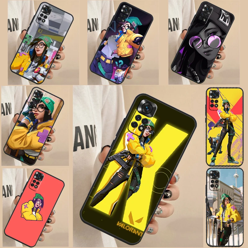 Valorant Killjoy Case For Xiaomi Redmi 12 12C 9A 9C 10A 10C Redmi Note 12 11 10 8 9 Pro Note 12S 11S 9S 10S