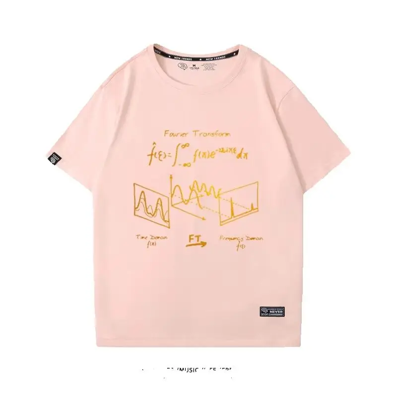 Transform Physics Formula Principle Expert Geek Classic Mathematics Pure Cotton Printed Men's and Women's T-shirt