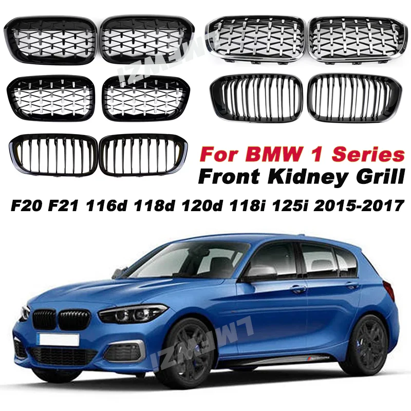 

For BMW 1 Series F20 F21 116d 118d 120d 118i 125i 2015-2017 Front Kidney Grill
