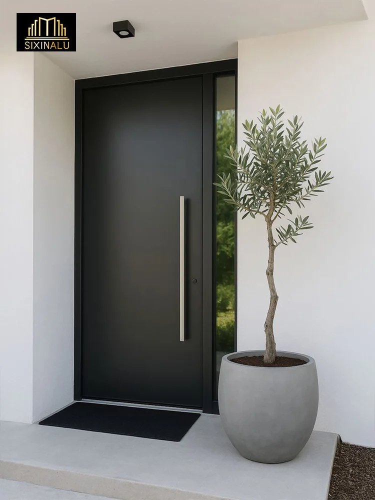 

Sixinula Entrance Doors Main Gate Front Exterior Entry Pivot Door Casement Security Villa Door Aluminum Custom Home Decor