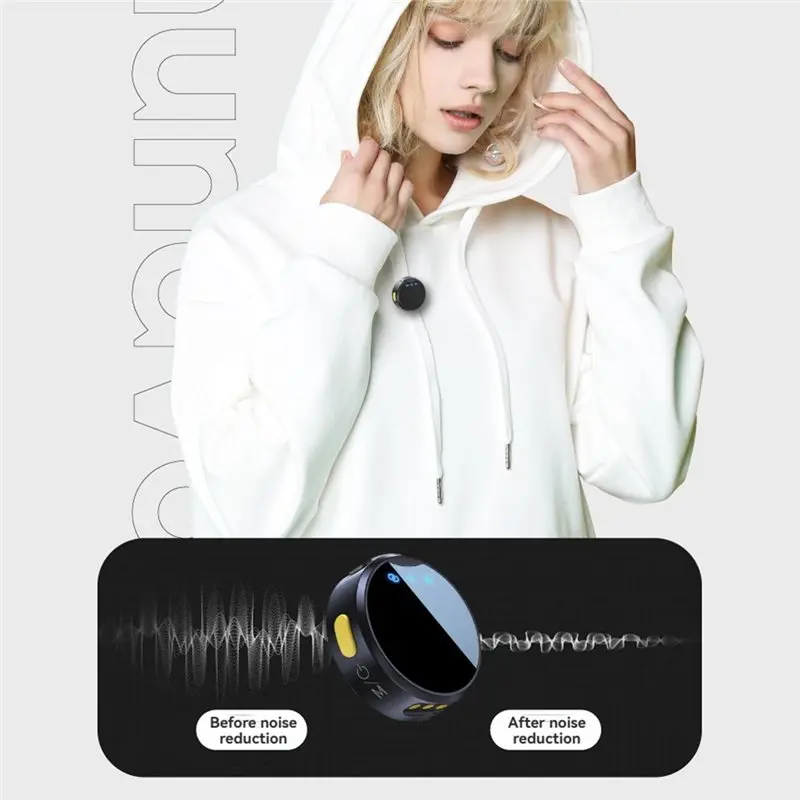 

Promotion Wireless Microphone Mic For DJI Pocket3/Action 5Pro/4/3/2/Osmo360 Magnetic Clip-On Design Mic Camera Accessories