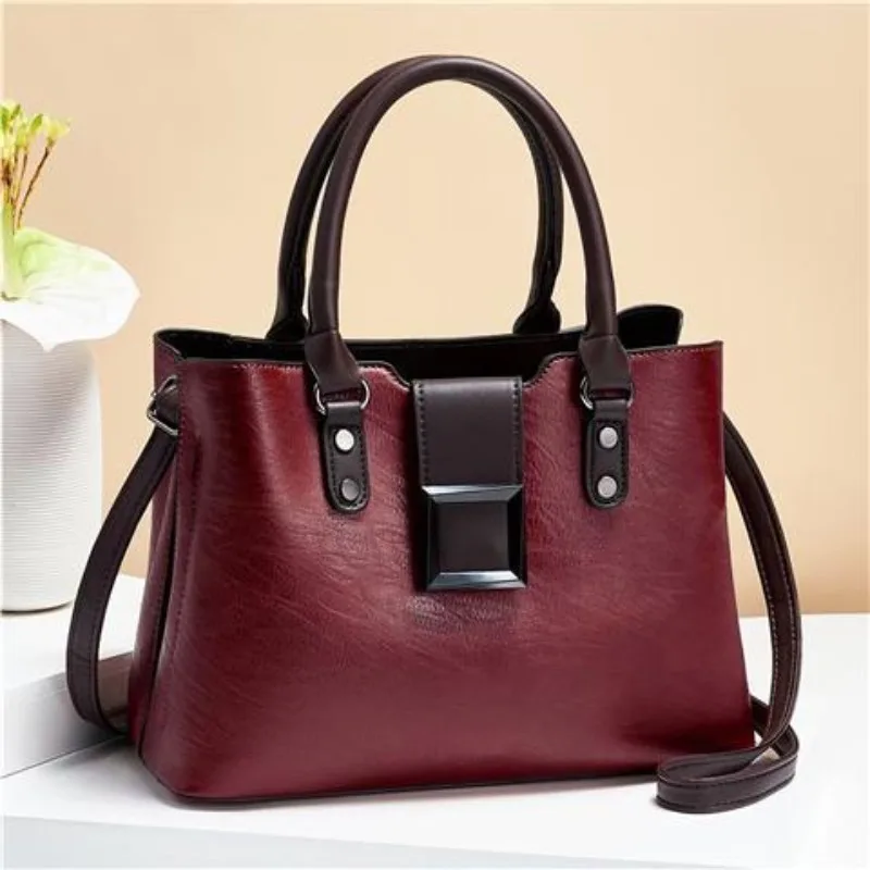 New Style Large Capacity Retro Sense Cortical Sense Shoulder Bag Crossbody Bag Western Style Online Celebrity Korean Version Ms.