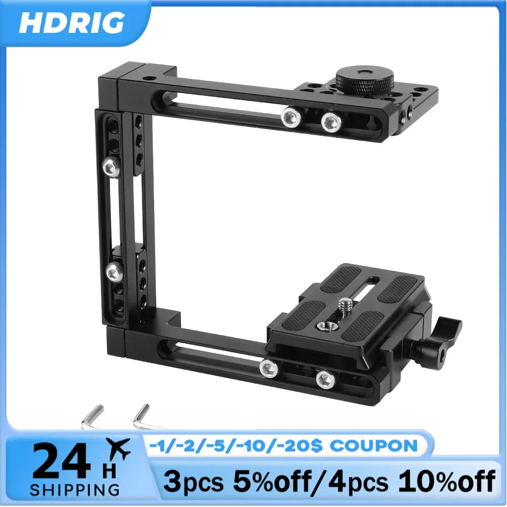 HDRIG Self-configuration Half Cage Kit With QR Manfrotto Plate For Nikon Sony Canon Panasonic GH5/GH3 for DSLR Cameras