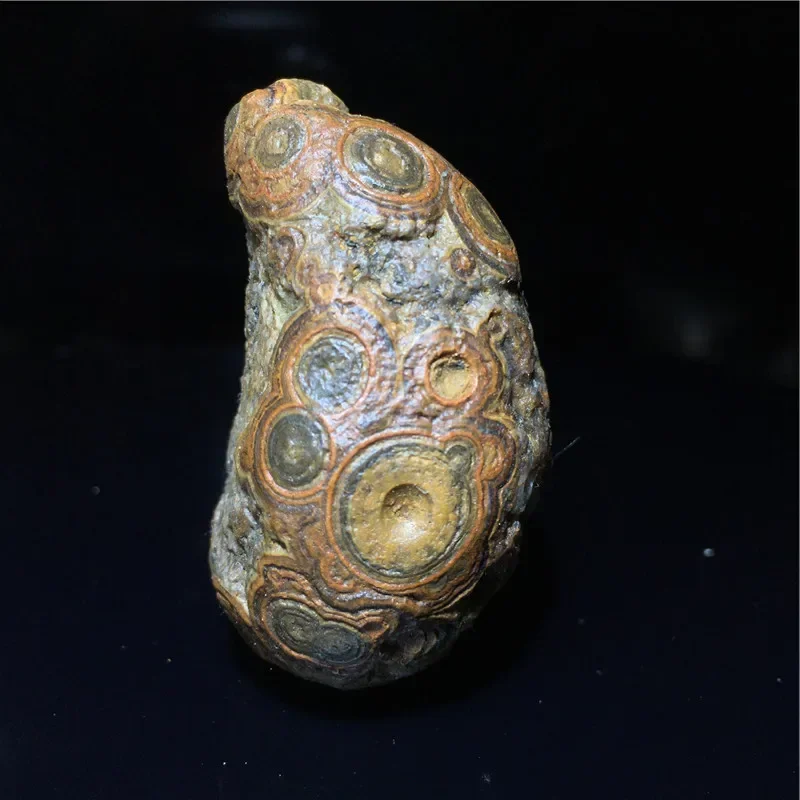 Selected Natural Siziwang Banner Nine-eye Stone Shale Coin  Eye Stone Gobi Agate Eye Stone Single Beads for Jewelry Making