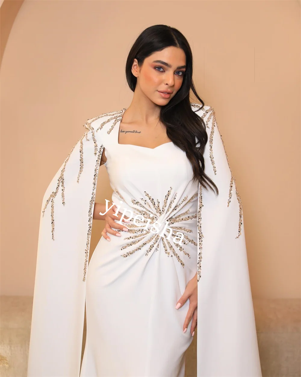 Sparkle Exquisite High Quality Jersey Sequined Christmas A-line Sweetheart Bespoke Occasion Gown Long Dresses