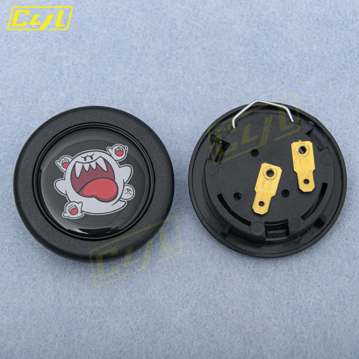 JDM Anime Style Steering Wheel Horn Button Universal Modified Car Horn Push Cover Speaker