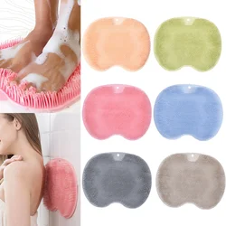 Shower Foot Back Scrubber Silicone Bath Massage Pad Bath Massage Cushion Brush with Suction Cups Wash Foot Mat Exfoliating Brush