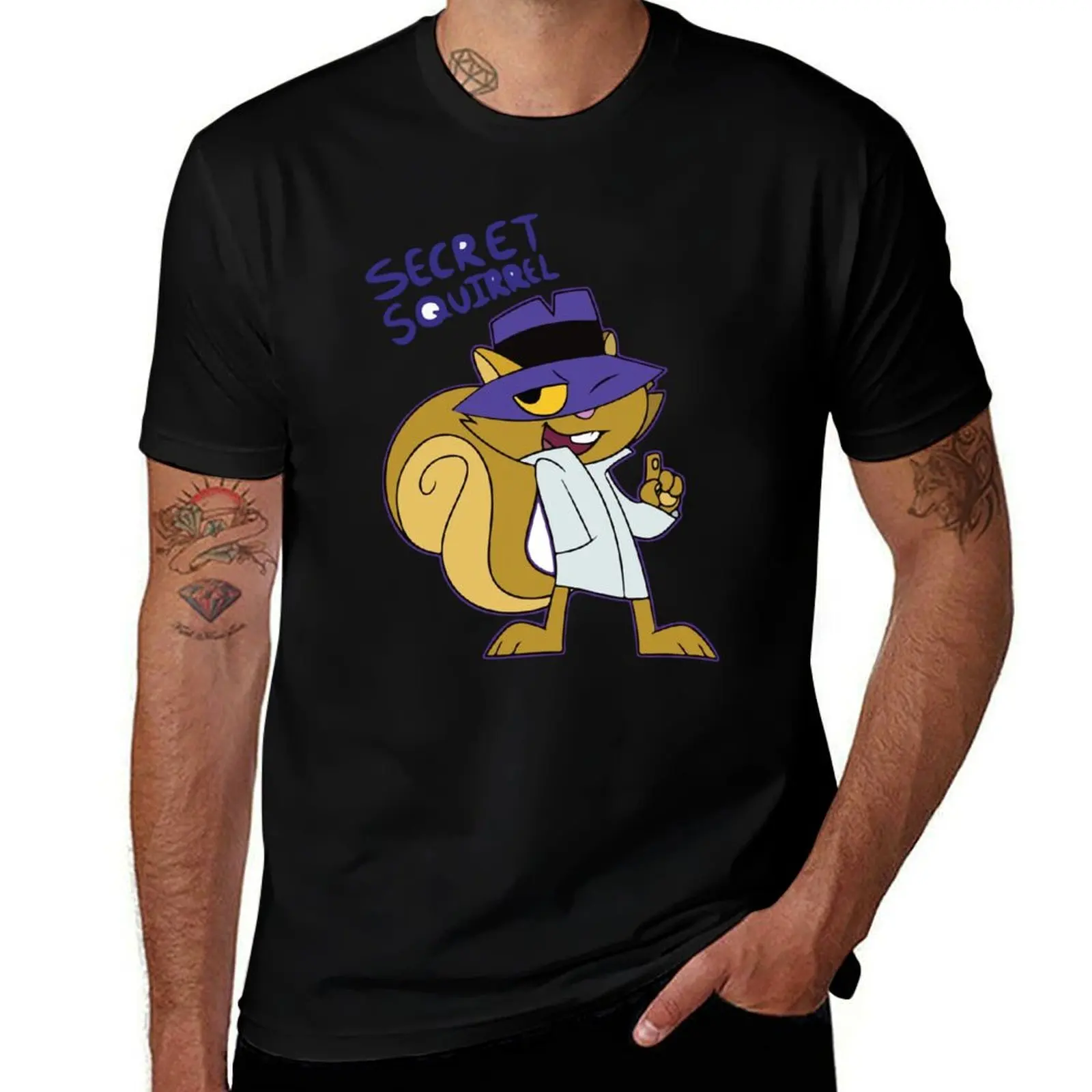 secret squirrel T-Shirt Casual Loose Short Sleeve Tee for Men