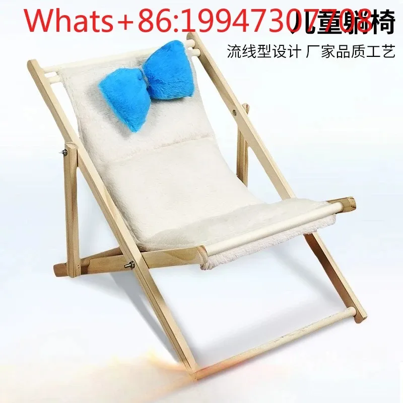 Silla plegable de madera simple y moderna, sillón blanco para exteriores