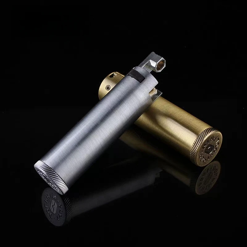 Retro Metal Oil Trenches Old Kerosene Lighter Antique Side Slip Wheel lighter Personalized Cigarette Accessories Wholesale