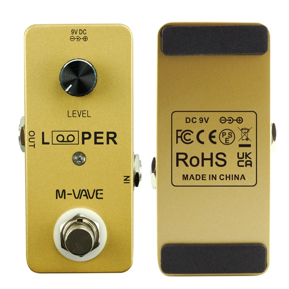 M-VAVE MINI LOOPER Guitar Effect Pedal Max. 5 Minutes Recording Time Full Metal Shell Guitar Pedal Guitar Parts & Accessories