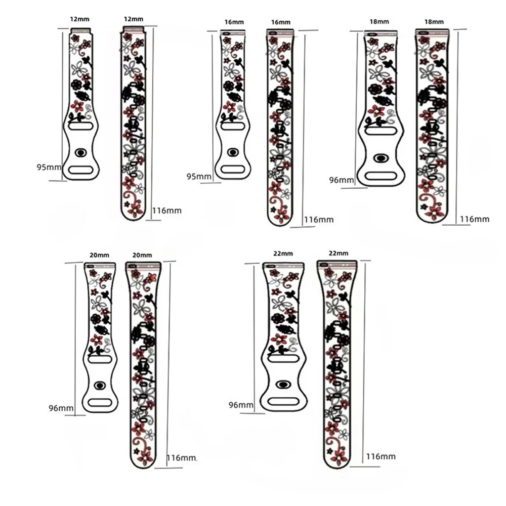 12mm 16mm 18mm 20mm 22mm universal liberação rápida silicone cores duplas pulseira de relógio cinto à prova dwaterproof água para huawei relógio gt4 pequeno pré